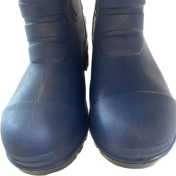 HISEA Men Steel Toe Safety Work Boots Waterproof Non-Slip Rain Boots Mud SZ 39/6