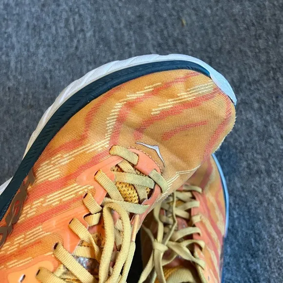 HOKA Mach Supersonic Orange &amp; Navy Sneakers, size 8.5