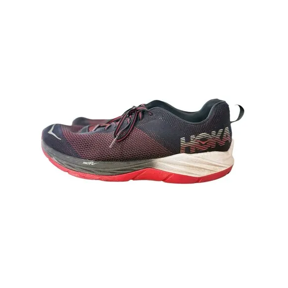 HOKA Mens One One Mach Black White Running Shoes Size 12.5