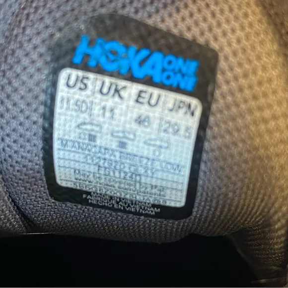Hoka One One Anacapa GORE-TEX Low Dune Oxford Gray Sneakers Shoes 11.5D