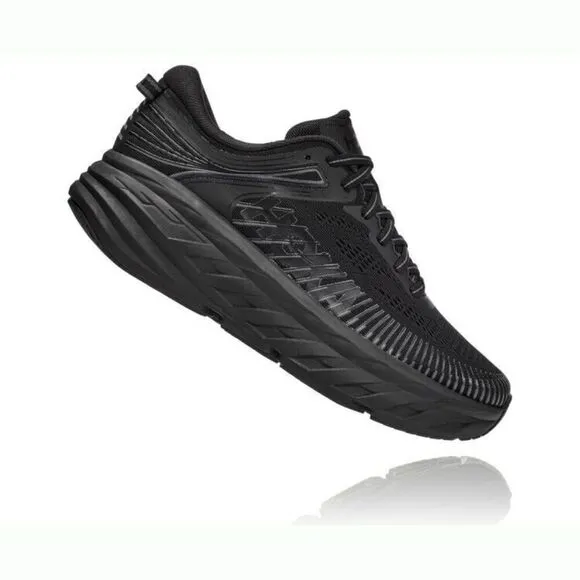 Hoka One One Bondi 7 1110519/BBLC Sneakers Women's Black Running Shoes EFAS32