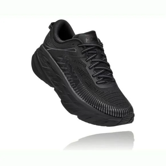 Hoka One One Bondi 7 1110519/BBLC Sneakers Women's Black Running Shoes EFAS32