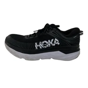Hoka One One Sneakers Bondi 7 Women's 9 sz Black White Running Shoes 1110519BWHT