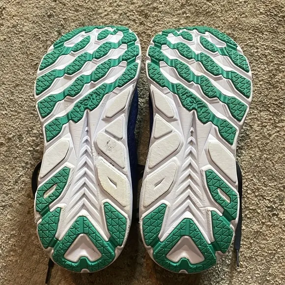 Hoka Women Running Shoes outer space bellwether blue w/teal Clifton 8 Sz 9.5