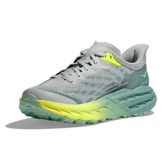 HOKA Women's Speedgoat 5 Trail Running Sneakers, Mercury/Tropic Teal, Size 9.5B