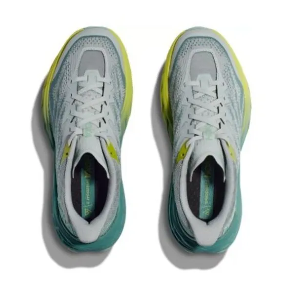 HOKA Women's Speedgoat 5 Trail Running Sneakers, Mercury/Tropic Teal, Size 9.5B