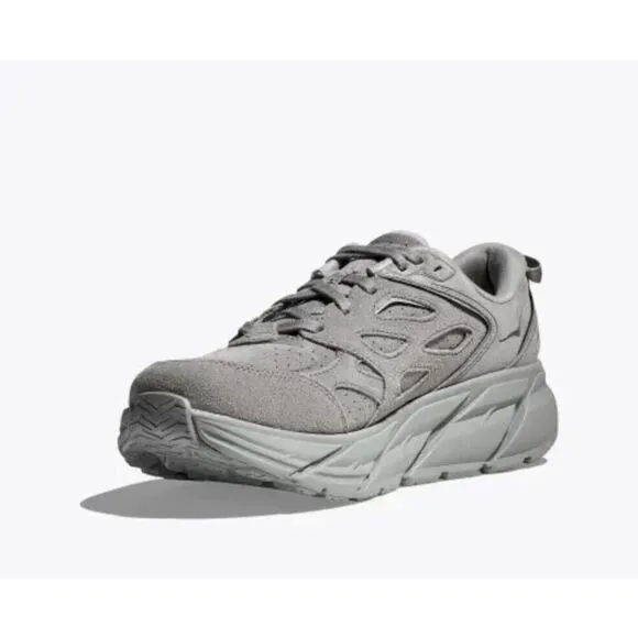 Hoka One One Clifton L Suede 1122571 Sneakers Men's 9.5 Limestone Shoes TF2259
