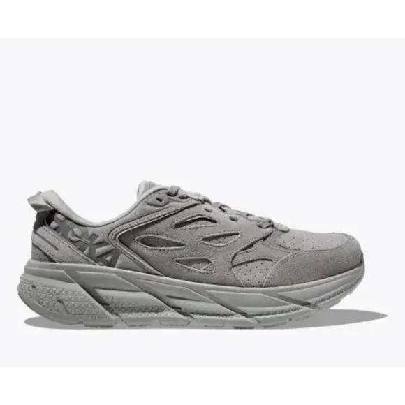 Hoka One One Clifton L Suede 1122571 Sneakers Men's 9.5 Limestone Shoes TF2259