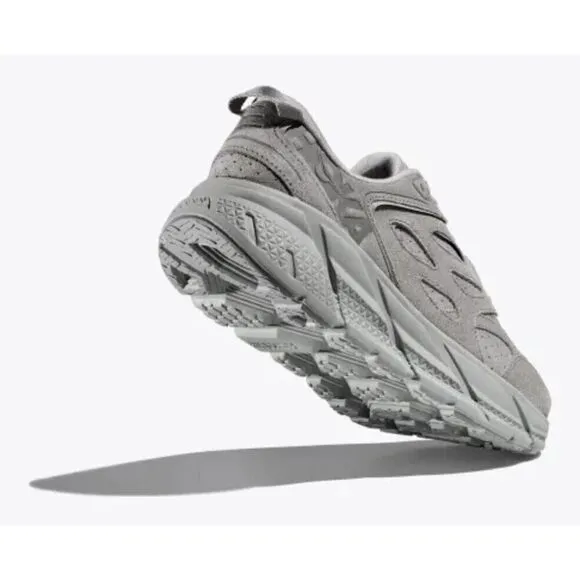 Hoka One One Clifton L Suede 1122571 Sneakers Men's 9.5 Limestone Shoes TF2259