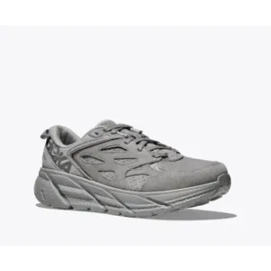 Hoka One One Clifton L Suede 1122571 Sneakers Men's 9.5 Limestone Shoes TF2259