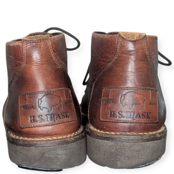 HS Trask Mens Chukka boots 10 M Shoes Brown Leather 1178 Vibram Gumlite lace up