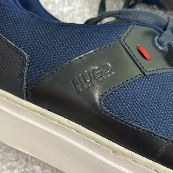 Hugo Boss Mens Size 10 Blue and Black Casual Sneakers