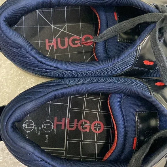 Hugo Boss Mens Size 10 Blue and Black Casual Sneakers