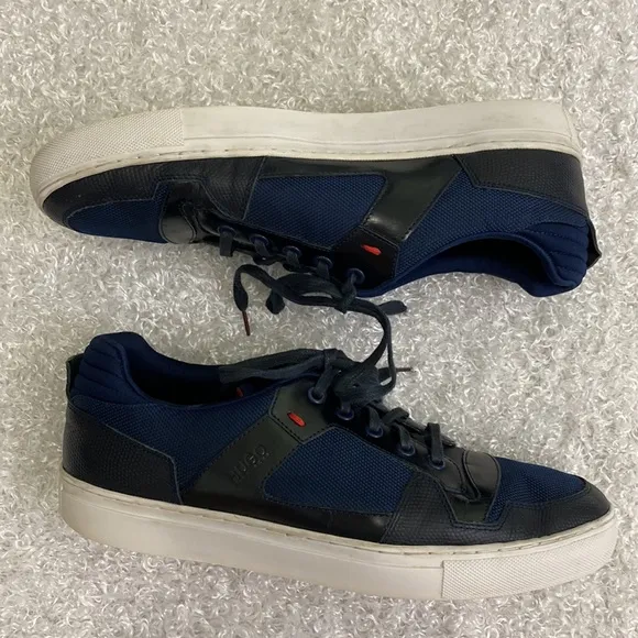 Hugo Boss Mens Size 10 Blue and Black Casual Sneakers