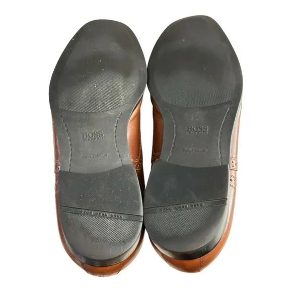Hugo Boss Men's Wingtip Brogue Dress Leather Shoes Brown Size 12