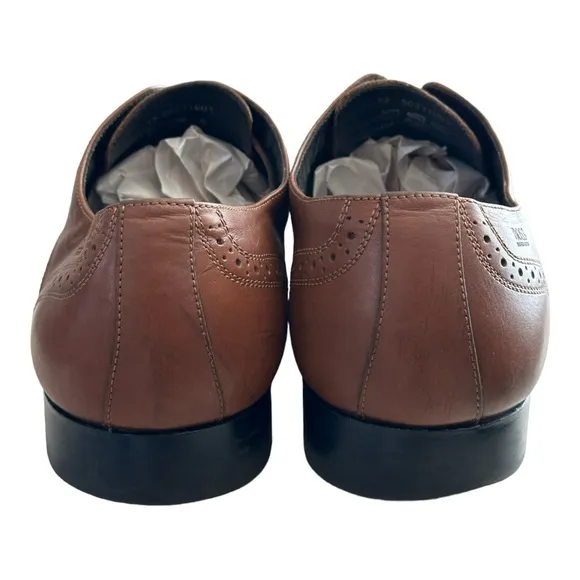 Hugo Boss Men's Wingtip Brogue Dress Leather Shoes Brown Size 12