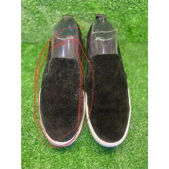 Hugo Boss Men's Zero Slip on Suede Sneakers 40 EU/ 7 US Black