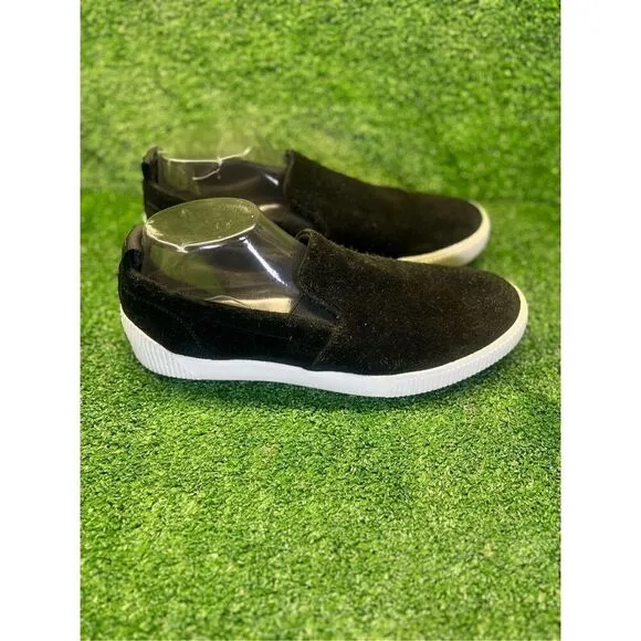 Hugo Boss Men's Zero Slip on Suede Sneakers 40 EU/ 7 US Black