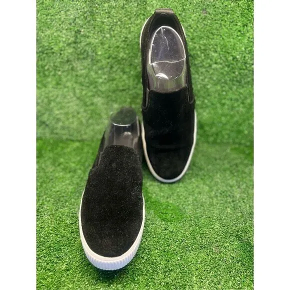 Hugo Boss Men's Zero Slip on Suede Sneakers 40 EU/ 7 US Black
