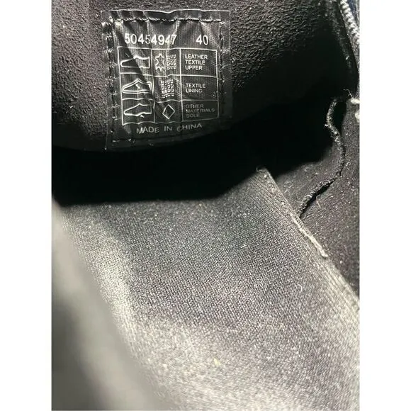 Hugo Boss Men's Zero Slip on Suede Sneakers 40 EU/ 7 US Black