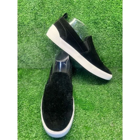 Hugo Boss Men's Zero Slip on Suede Sneakers 40 EU/ 7 US Black