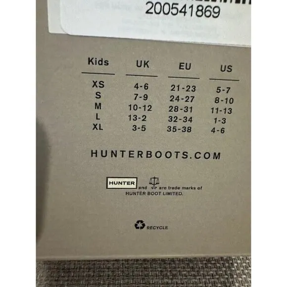 Hunter Kids Knitted Boot Socks Beige White Medium KAS3307AAC Mini Cable Knit Rec