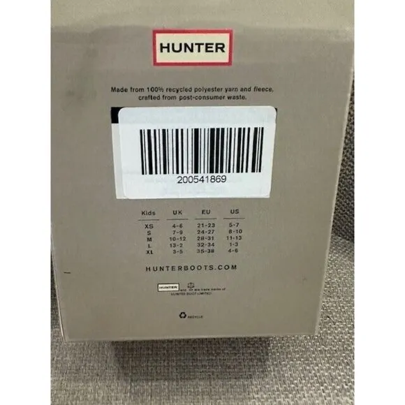 Hunter Kids Knitted Boot Socks Beige White Medium KAS3307AAC Mini Cable Knit Rec