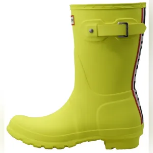 Hunter - Women's Short Tri Colour Logo Backstrap Boot Zesty Yellow - size 9