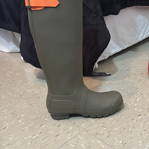 Hunter Women's Winter &amp; Rain Boots - Olive and Orange