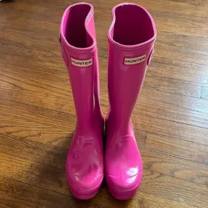 Hunter Kids Original Gloss Hot Pink Boots