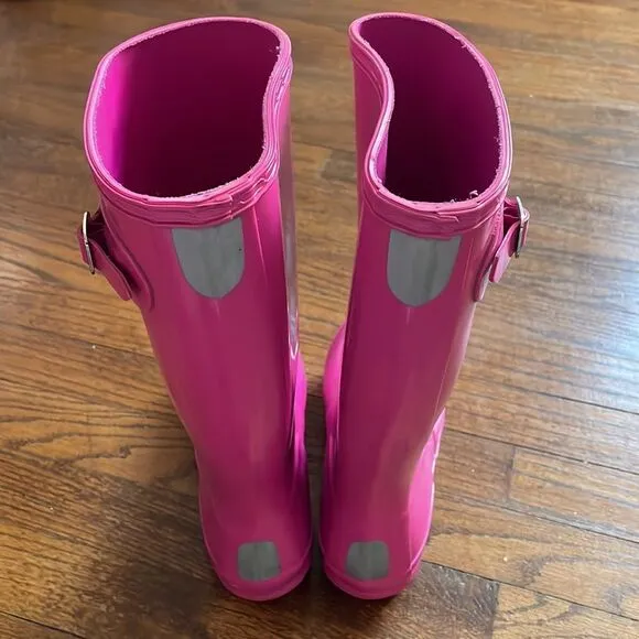 Hunter Kids Original Gloss Hot Pink Boots