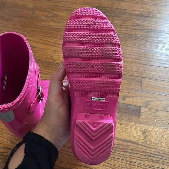 Hunter Kids Original Gloss Hot Pink Boots