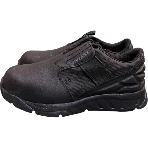HYTEST Forge Comforssage Slip On Steel Toe Work Safety Shoes Black Size 5M