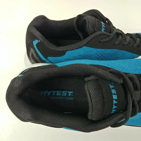 HYTEST K11179 Black / Blue Steel Toe Safety Work Shoes EH Men's Size 10.…