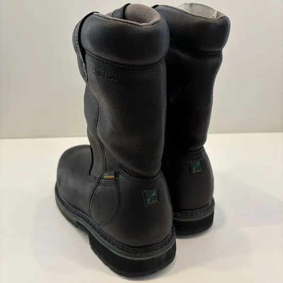 Hytest Safety Work Boots Wellington Black Composite Toe NEW Old‎ Stock Sz 7.5 D