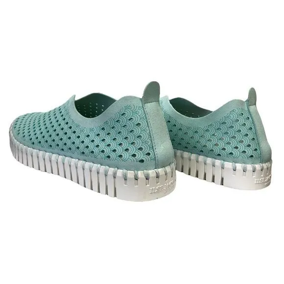 ILSE JACOBSEN Hornbaek Tulip Slip-On Sneakers Turquoise Blue Women’s 7 Casual