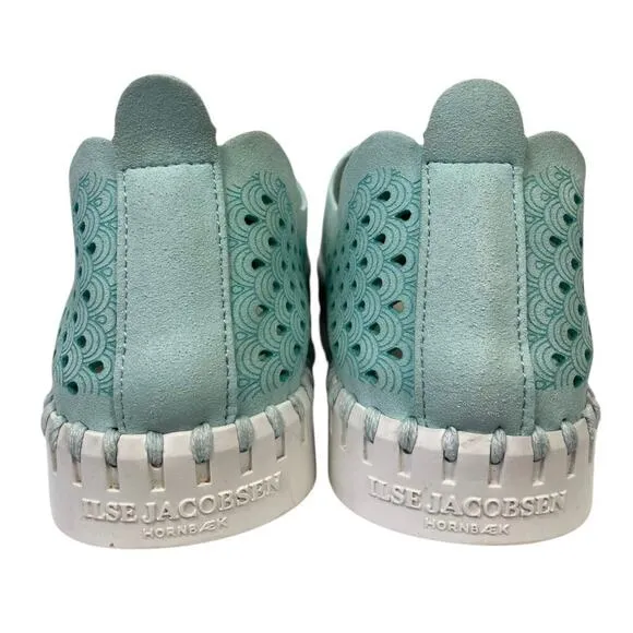 ILSE JACOBSEN Hornbaek Tulip Slip-On Sneakers Turquoise Blue Women’s 7 Casual