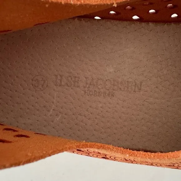Ilse Jacobsen Platform Tulip139 Breathable Flat Shoes Leather Orange 37 (US 7)