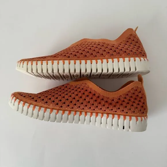 Ilse Jacobsen Platform Tulip139 Breathable Flat Shoes Leather Orange 37 (US 7)