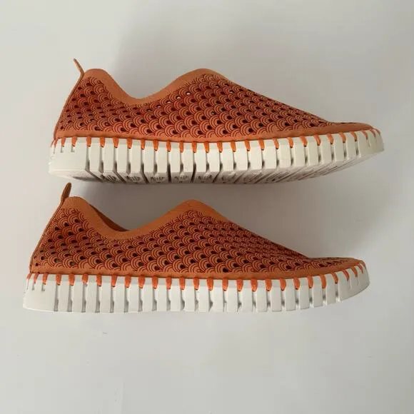 Ilse Jacobsen Platform Tulip139 Breathable Flat Shoes Leather Orange 37 (US 7)