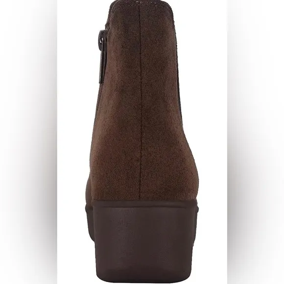 Impo ENESSA platform wedge bootie with memory foam size 8 Cocoa fall boots