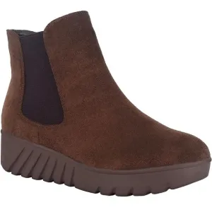 Impo ENESSA platform wedge bootie with memory foam size 8 Cocoa fall boots