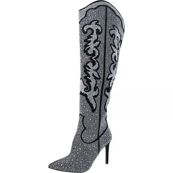 INC Womens Iresa 4 Embellished Thigh High Over-The-Knee Boots Shoes Size 5‎ M