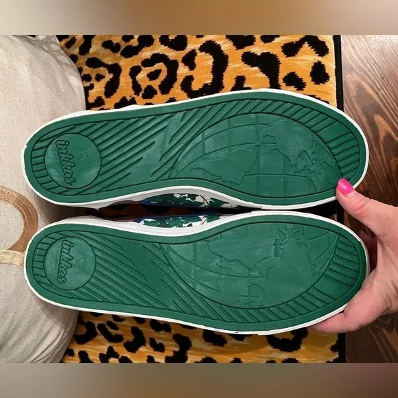 INKKAS Sneakers Trek Slip On Brick Leaf Chicago Green Blue Mens and Womens NEW