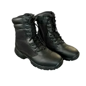 Interceptor Black 8” Ankle Tactical Work Combat Boots YKK Side Zip Size 12