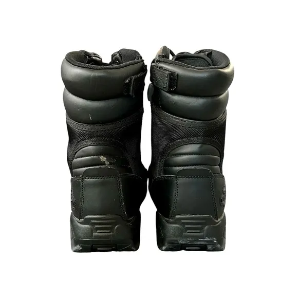 Interceptor Black 8” Ankle Tactical Work Combat Boots YKK Side Zip Size 12