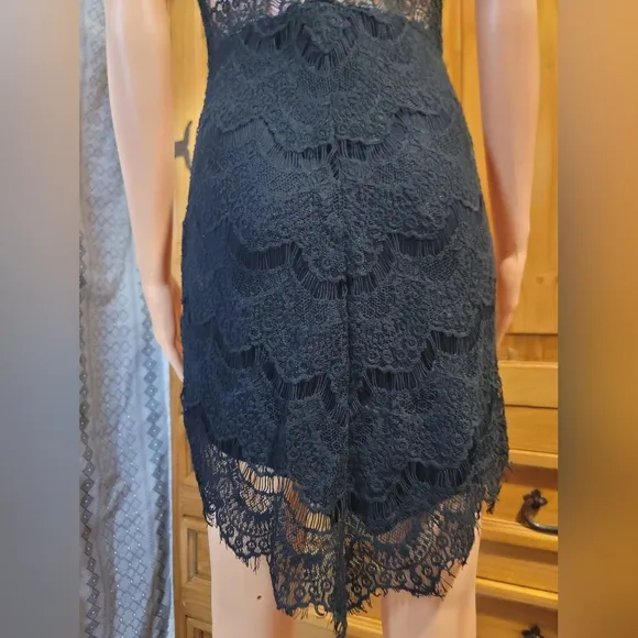INTIMATELY FREE PEOPLE Elegant Black Lace Dress