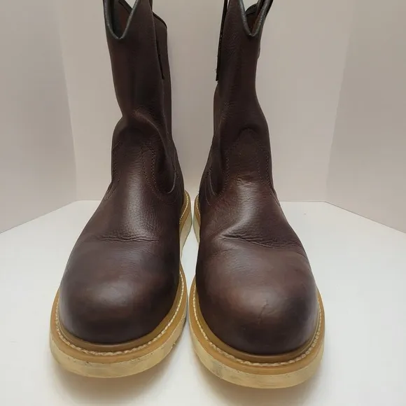 Irish Setter Ashby Boots Men's 11.5D Brown Leather Pull-On Safety Toe Work
