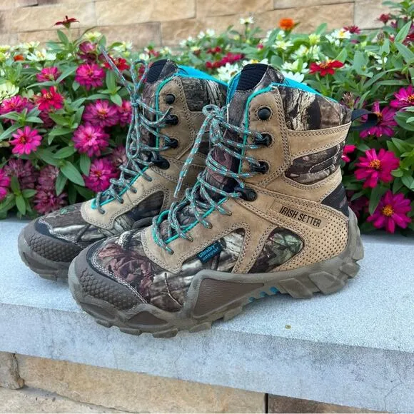 Irish Setter Camo Hunting VAPRTREK 400 Gram Boots Womens Size 8.5