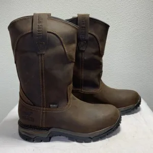 Irish Setter Men’s Two Harbors Slip-On Work Boots – Brown Leather – Size 9 – 11&quot;